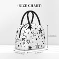 thumbnail image 5 of YFYANG Portable Waterproof Insulated Lunch Bag, Cartoon Star Doodle Reusable Cooler Bag / Picnic Bag for Adults Teens, 5 of 9