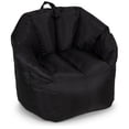 thumbnail image 3 of Big Joe Milano Bean Bag Chair for Kids, Teens, Adults, Durable Easy-Clean Black Smartmax, Nylon Polyester Blend, Lightweight Seat for Reading Nook and Gaming, 2.5 foot Refillable, 3 of 11