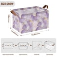 thumbnail image 7 of Yayeee Foldable Storage Basket for Shelves Waterproof Cloth Bins with Handles, Pastel Purple Marble Pattern, 7 of 7