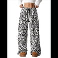 thumbnail image 2 of Pantalones de Pijama para Mujer, de Leopardo, Peludos, Estilo Y2K, de Cintura Alta, Bonitos. M, 2 of 10