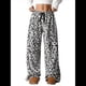 thumbnail image 2 of Pantalones de Pijama para Mujer, de Leopardo, Peludos, Estilo Y2K, de Cintura Alta, Bonitos. S, 2 of 10