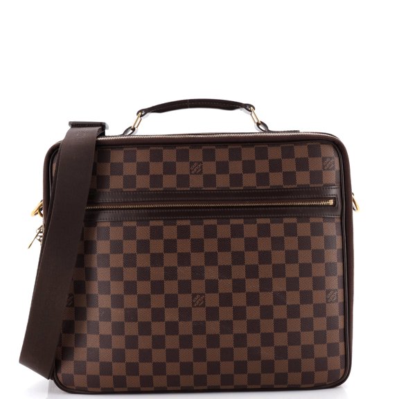 Pre-Owned Sabana Laptop NM Briefcase Damier By Rebag