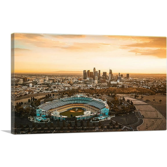 ARTCANVAS Los Angeles Stadium Skyline Canvas Art Print - Size: 26" x 18" (0.75" Deep)