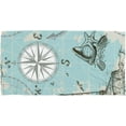 thumbnail image 5 of Terry Towels Face Towel Hand Cloth Seamless Sea Map with Compas Bath Decor for Hotel-Spa-Kitchen Multi-Purpose,Soft,Quick-Dry 30 X 15&nbsp;inch, 5 of 5