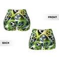 thumbnail image 4 of KLL Football Doodle Pattern Workout Shorts for Women Scrunch Short Gym Yoga Running Sport Active Exercise Fitness Shorts, 4 of 8