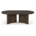 thumbnail image 4 of Signature Design by Ashley Korestone Mid-Century Oval Coffee Table, Dark Brown, 4 of 8