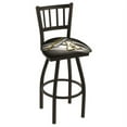 thumbnail image 5 of Brigham Young 36 Inch L018 Black Wrinkle With Jailhouse Back Bar Stool, 5 of 7