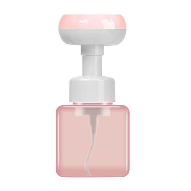 Naiovety Botella de espuma con cabeza de flor, dispensador vacío de 250ml, botella dispensadora portátil de viaje con cabezal de 250ml Suministros de limpieza para el hogar rosado Tipo B