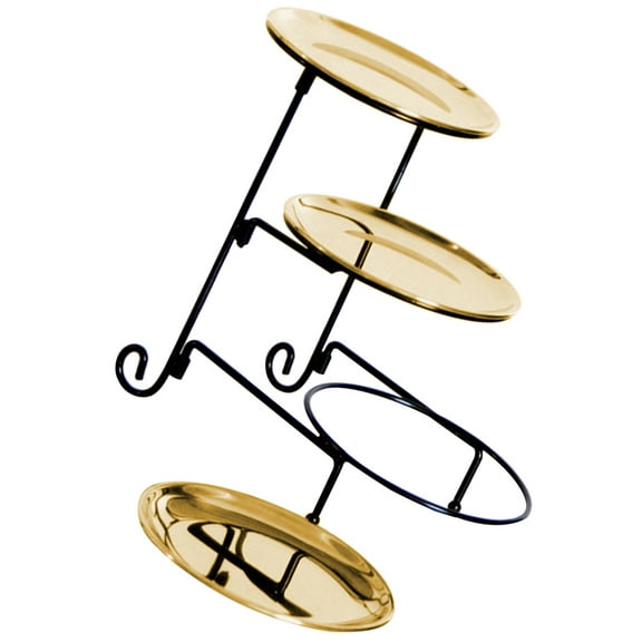 PTOOTP 3-Tier Metal Food Organizer Tray, Elegant Dessert and Snack Stand for Kitchen and Home Use, and Stylish