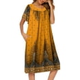 thumbnail image 3 of Ekouaer House Dress for Women with Pockets sleepwearl Moo Moo Nightgown Short Sleeve Mumu Dress Lounge Dress, 3 of 6