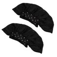 thumbnail image 3 of Shisuyan 2Pcs Household Bath Headgear Simple Waterproof Caps Lovely Polyester Bath Caps, 3 of 9