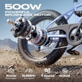 thumbnail image 3 of Wooken 4.0" Fat Tire 20" Electric Bike for adults, Peak 750W E-Mountain bike, 48V 499WH Removable Battery, Up to 45 Miles Electric Bicycle, Off Road E-Bike,SGS Certified to UL 2849, 3 of 7