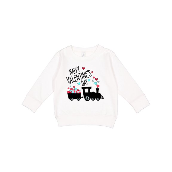 Inktastic Happy Valentine's Day Train Toddler Sweatshirt