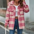 thumbnail image 4 of Cathalem Women Long Sleeve Jacket Coat Plaid Women's Cardigan Fall Winter Womens Shirt Blouse Tops, 4 of 7