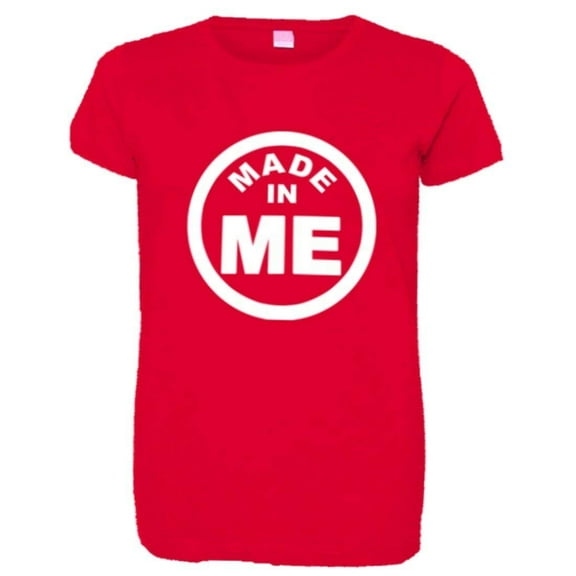 PleaseMeTees™ Womens From Born Made In Maine Me Logo Label Tag HQ Tee