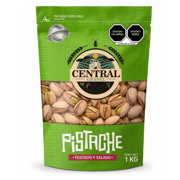 Pistache Tostado Salado Central Granel 1kg Snack  Botana Frutos Secos