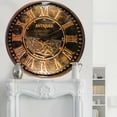 thumbnail image 4 of THE GEARS CLOCK Wall Clock with Real Moving Gears LU-LI_ 40 in Round DARK-BROWN, 4 of 11