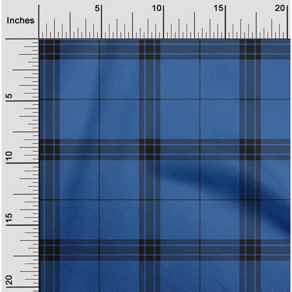 oneOone Viscose Jersey Fabric Tartan Check Print Sewing Fabric BTY 60 Inch Wide