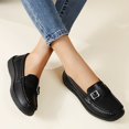 thumbnail image 6 of Willtoo Womens Wide Toe Loafers Slip-On Metal Buckle Platform Casual Flats Non Slip Comfort Walking Shoes for Daily Wear, 6 of 6
