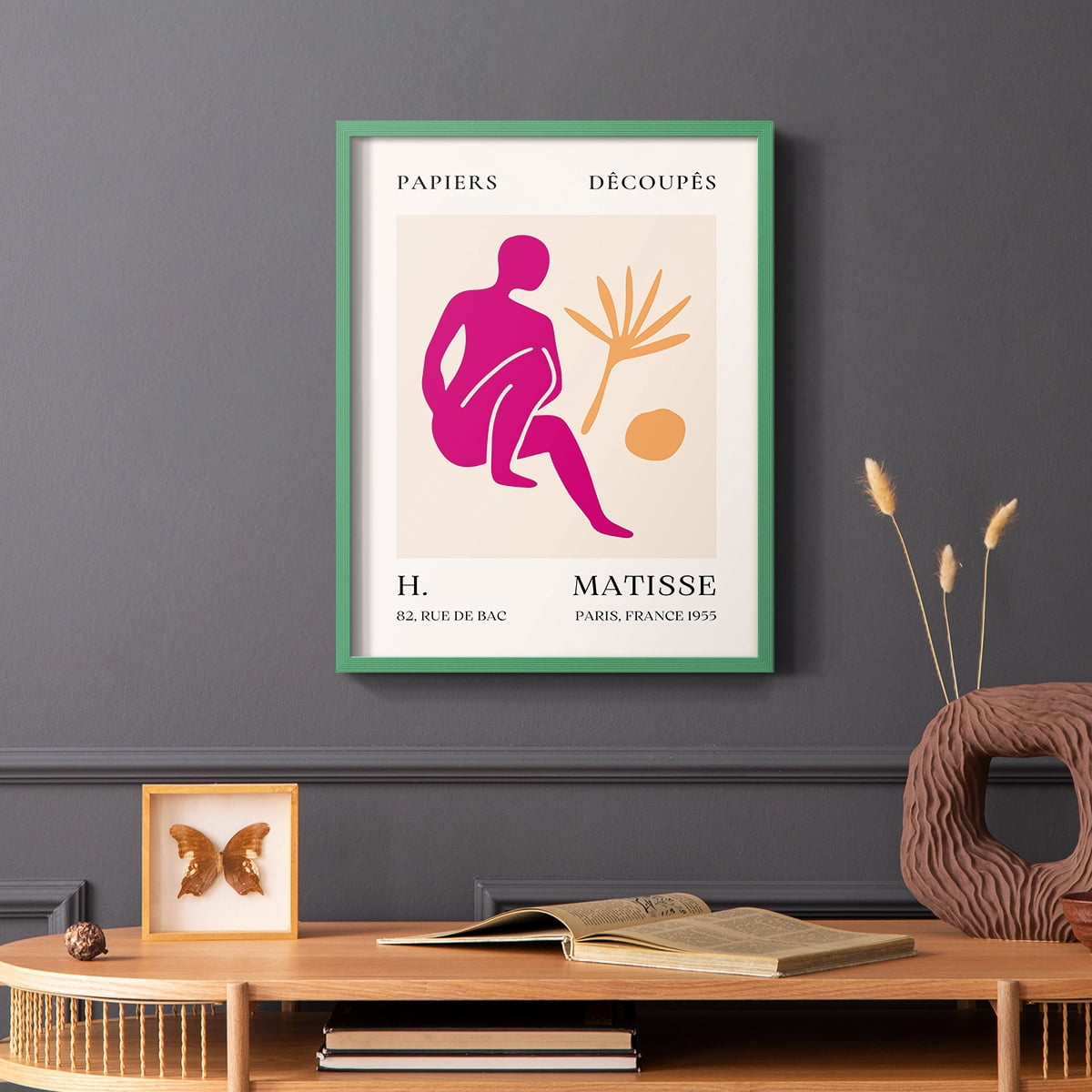 Matisse CLXIV Framed Print in Green Solid Wood 8 x 10 Framed Print
