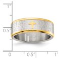 thumbnail image 5 of Auriga Fine Jewelry Stainless Steel Brushed and Polished Yellow IP-plated Lord's Prayer 8mm Band Size 12, 5 of 7