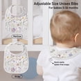 thumbnail image 5 of Gllquen Baby Muslin Cotton Drool Bibs Adjustable 8 Pack Soft Baby Bandana Bibs for Newborn Girls Boys Feeding Essentials, Blossom, 5 of 10