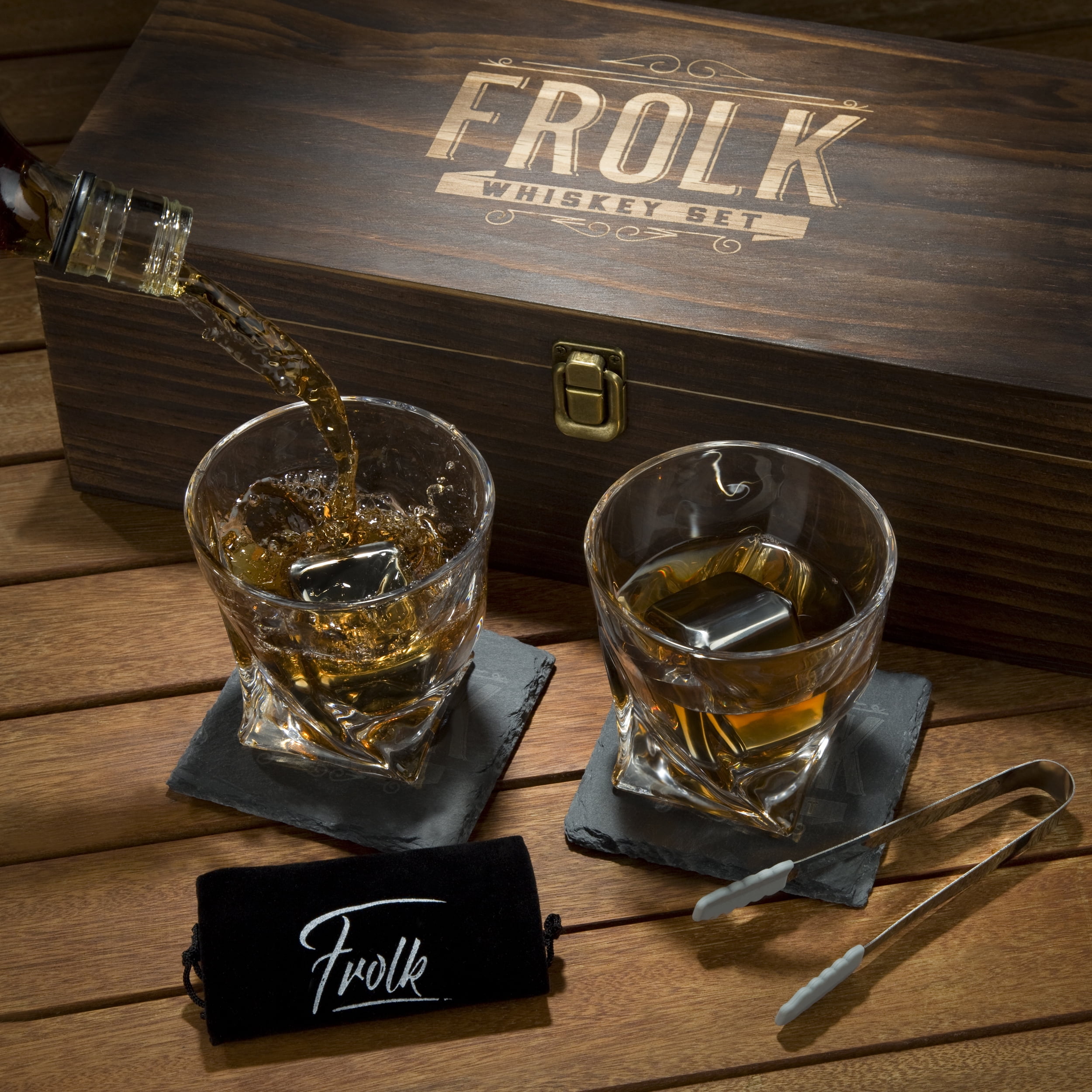 Whiskey 4 XL Cubes Gift Set - Frolk Bar Gift Sets