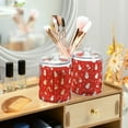 thumbnail image 3 of Yayeee 2 Pack Qtip Holder Dispenser for Bathroom with Lid Cotton Swab Canister, Red Snowman, 3 of 6
