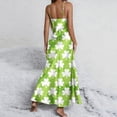 thumbnail image 2 of Puyaiuu Robe Maxi Imprimée pour la Saint-Patrick pour Femme, Robe de Fête Sans Manches à Col en V avec Design Fendu, Tenue Décontractée Festive pour Fêtes d'Été et Célébrations en Plein Air, Cadeau, 2 of 8