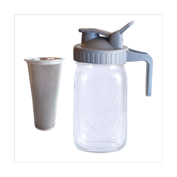 Cold Brew Coffee Maker Pitcher,32 Oz Thick Spout Lid with Handle