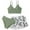 B-Green, variant on Girl Swimsuit Size 10-12 Tropical Print Swimsuit Adjustable Straps Bikini Set with Skirt Kids Swimwear,Green,12-13 Years