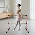 thumbnail image 5 of Ambifirner Double Ballet Barre Portable, 4ft Freestanding Dancing Barre with 3 Adjustable Heights, Wood Ballet Bar, Fitness Stretching Dancing Bar for Home, Gym, Dancing Room, 5 of 8