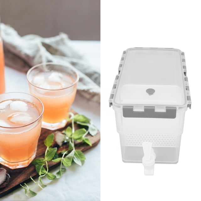 Hervidor Frío para Refrigerador con Grifo Jarra de Agua Fría de Plástico con Infusor de Frutas Dispensador de Bebidas de Gran Capacidad Contenedor de Bebidas con Filtro ANGGREK Otros