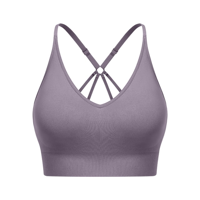 Timegard Sports Bras for Women Adjustable Spaghetti Strap High Support Stretch Workout Running No Underwire Bras