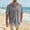 Gray, variant on Men’s Linen Blend Untucked Button Down Shirt Short Sleeve Casual Breathable Beach Vacation Shirt, XL