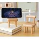 thumbnail image 4 of Soporte de madera para teléfono celular con forma de mini silla, soporte para teléfono móvil para silla pequeña, soporte universal multiángulo para teléfono móvil, base portátil para teléfono intelige, 4 of 5