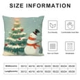 thumbnail image 5 of BANET Printed Merry Christmas Tree Throw Pillow Covers, Square Winter Couch Cushion Cover Hidden Zipper Pillowcase Home Sofa Decor 24x24in, 5 of 5