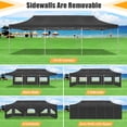 thumbnail image 5 of COBIZI Canopy 10x30 Pop-up Heavy Duty Canopy Tent with 8 Removable Sidewalls,Party Tent for Weddings,Beaches,Outdoor Events,Commercial Seasonal Wind UV 50+& Waterproof&Sunburn Protection,Black, 5 of 12