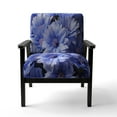 thumbnail image 4 of Designart "Cornflowers landscape II" Blue Floral Upholstered Accent Chair - Traditional Arm Chair For Living Room, 4 of 5