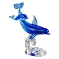thumbnail image 2 of Homemaxs Dolphin Animal Sea Glass Figurine Sculpturefigurines Ornament Figurines Mini Desktop Statue Crystal Decor Animals, 2 of 6
