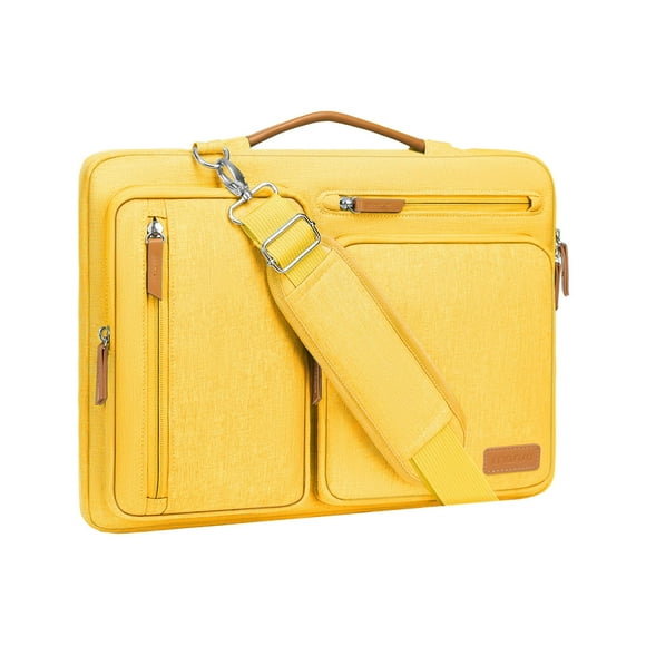 Bolso de hombro para portátil MOSISO 360 Protective 15-15.6 pulgadas, amarillo