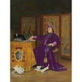 thumbnail image 2 of Jehan Georges Vibert 12x14 Black Ornate Wood Framed Double Matted Museum Art Print Titled: The Wrath of the Bishop, 2 of 5