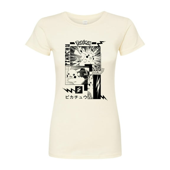 Pokémon - Pikachu Manga - Juniors Fitted Graphic T-Shirt