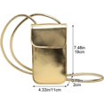 thumbnail image 2 of Hsqqdc Glossy Gold Crossbody Phone Purse PU Leather Small Shoulder Bag for Shopping Commuting Work Travel, 2 of 7