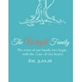 thumbnail image 2 of MuralMax Personalized Canvas Tree Inspirational Art - The Roots of Our Family Begin With The Love of Our Two Hearts - Romantic Wall Decor Gift - Color - Aqua - Size 11 x 14, 2 of 6