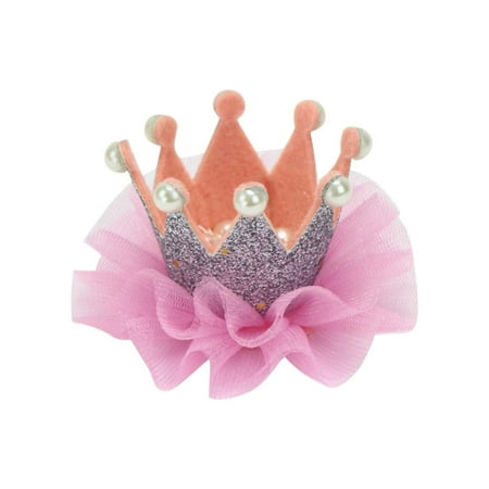 

Dadaria Barrettes for Girls 0-3Years Toddler Baby Girls Cute Solid Color Mesh Crown Pearl Headwear Hair Accessories Hairpin Silver One Size Girls