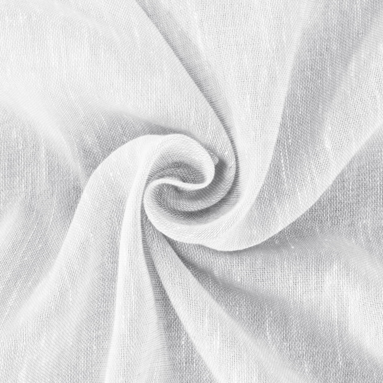 PrimeBeau Semi Sheer Linen Curtains Light Filtering Grommet Draperies, 52"x84" , 2 Panel Set, White