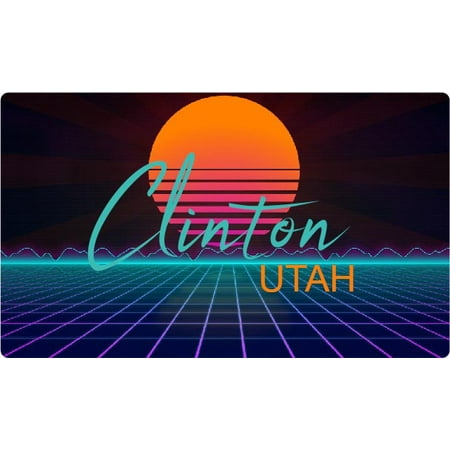 

Clinton Utah 4 X 2.25-Inch Fridge Magnet Retro Neon Design