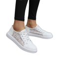 thumbnail image 7 of CHWshoes Women's Mesh Lace Floral Lace Up Fashion Sneakers Hollow Out Breathable Low-Top Shoes, Suitable for Sports, Daily Walks Outdoor Dressy Casual Footwear White Size 41, 7 of 7