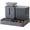 Grey, variant on 2 in 1 Automatic Cat Feeder and Water Dispenser Set, Gravity Cat Food Dispenser with 180 Degree Rotatable, Large Capacity Pet Self Feeding for Small Dogs, Puppy, Kitten
